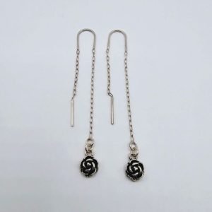 AROS COLGANTES FLORCITAS Y CADENA