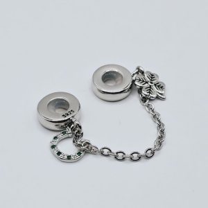 DIJE CHARM TRABA DE SEGURIDAD PARA PULSERA ESTILO PANDORA