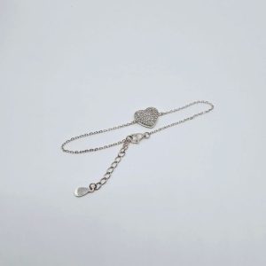 PULSERA CON CORAZON CENTRAL MICRO PAVE EXTENSIBLE