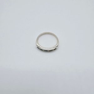 ANILLO CUBICS TURQUESA Y BLANCO