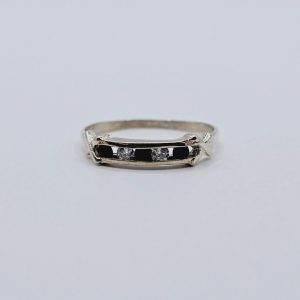 ANILLO CUBICS NEGRO Y BLANCO