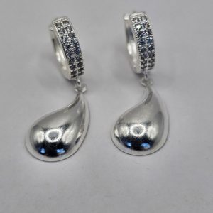 AROS ARGOLLITAS CON CUBIC Y GOTA COLGANTE