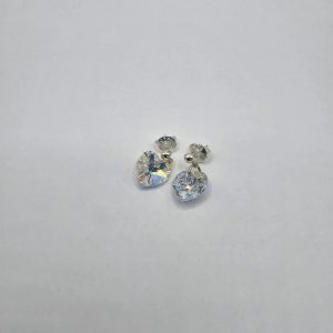 AROS PASANTES CON COLGANTE SWAROVSKI CORAZON