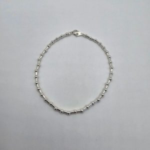 PULSERA DE PLATA BOLITAS Y TUBITOS