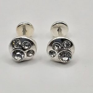 AROS ABRIDORES HUELLITA BLANCA CON CUBICS