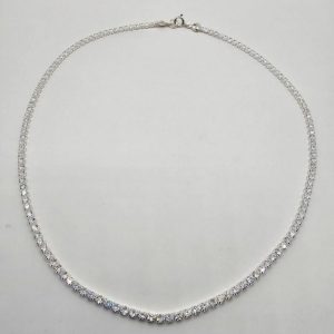 CADENA CHOCKER CUBICS Y PLATA 925