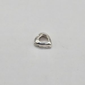 DIJE DE PLATA CORAZON PASANTE HUECO