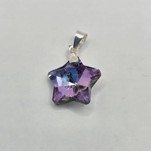 DIJE ESTRELLA SWAROVSKI CON ENGARCE DE PLATA 925