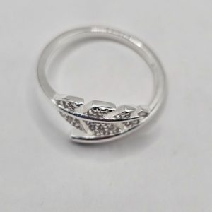 ANILLO REGULABLE PLUMA CON CUBICS